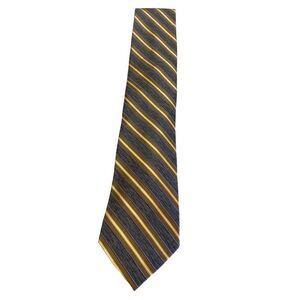JOSEPH ABBOUD mens wearhouse gray tan white stripe 100 % silk length 29 inches